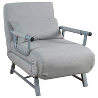 SCHLAFSESSEL Flachgewebe Grau  - Grau, Modern, Textil/Metall (64/95/78cm) - MID.YOU