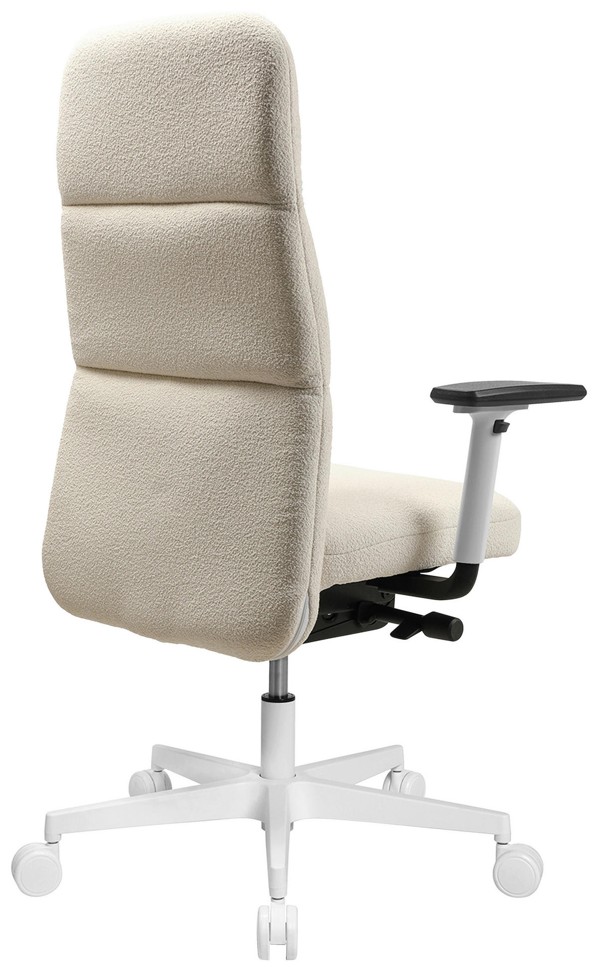 DREHSTUHL Velours Weiß, Beige  - Beige/Schwarz, MODERN, Kunststoff/Textil (71/111-120/58-62cm) - Topstar