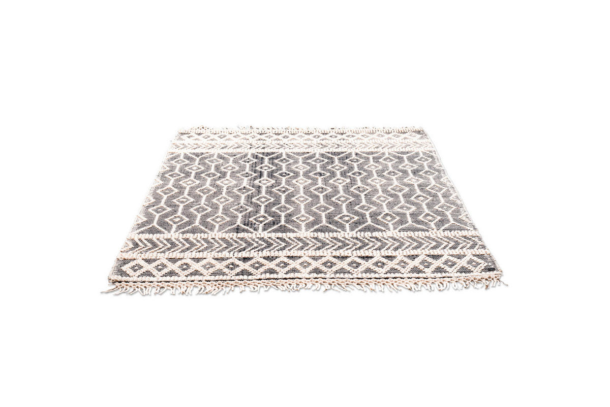 HANDWEBTEPPICH 140/200 cm Colored Macrame two Creme, Grau  - Creme/Grau, KONVENTIONELL, Textil (140/200cm) - Tom Tailor