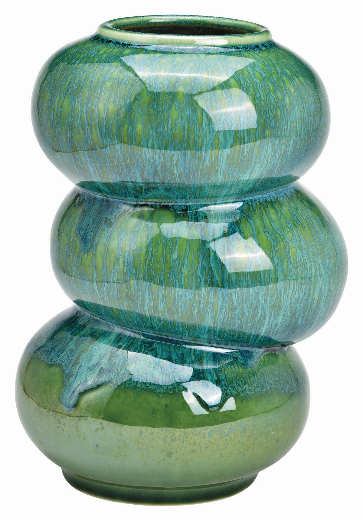 VASE  - Grün, Basics, Keramik (16/25/16cm)