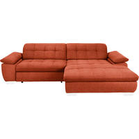 ECKSOFA in Mikrofaser Orange  - Chromfarben/Orange, Design, Textil/Metall (265/180cm) - Carryhome