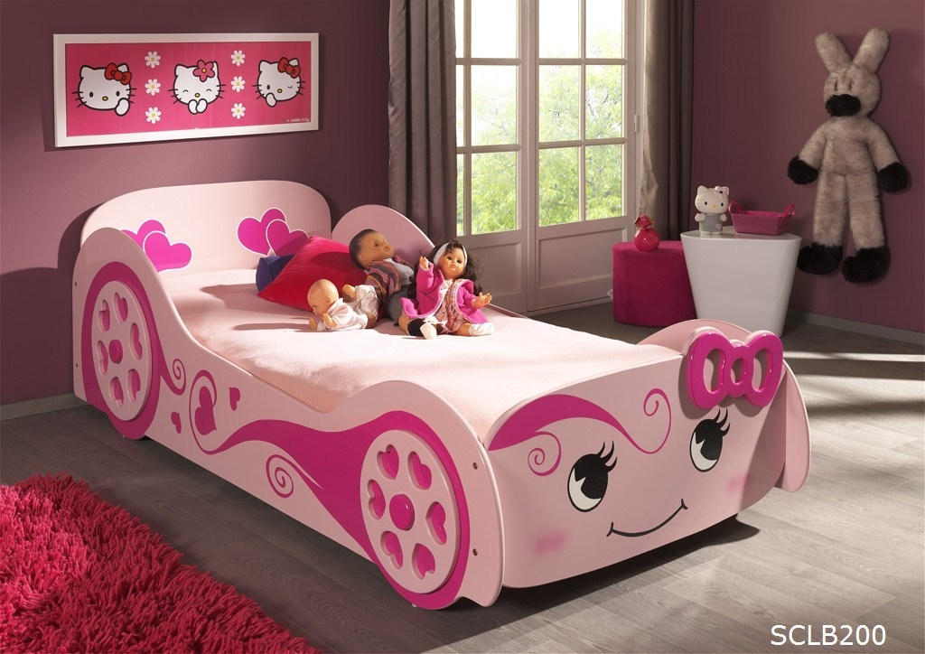 AUTOBETT 90/200 cm Rosa Rosa  - Rosa, MODERN, Holzwerkstoff (90/200cm) - MID.YOU
