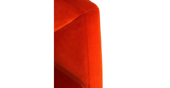SESSEL in Flachgewebe Orange, Rot  - Rot/Schwarz, Trend, Holz/Textil (93/74/80cm) - Landscape