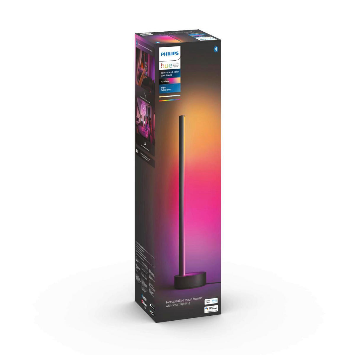 LED-TISCHLEUCHTE Gradient Signe Table 11/55,3 cm   - Schwarz, Design, Metall (11/55,3cm) - Philips HUE