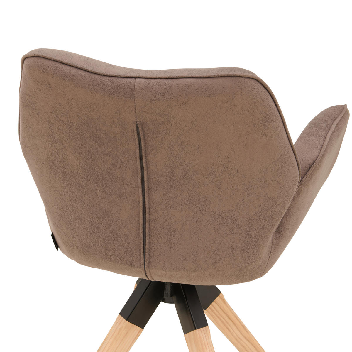 ARMLEHNSTUHL in Holz, Textil Braun, Naturfarben  - Braun/Naturfarben, MODERN, Holz/Textil (61/86/62cm) - Livetastic