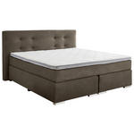 BOXSPRINGBETT 180/200 cm  in Grau  - Chromfarben/Grau, KONVENTIONELL, Kunststoff/Textil (180/200cm) - Carryhome