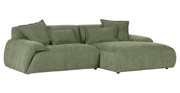 Freisteller von Carryhome ECKSOFA Olivgrün Flachgewebe.