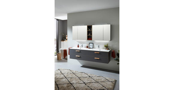 BADEZIMMER  in 185 cm  - Eichefarben/Eiche Artisan, KONVENTIONELL, Glas/Holz (185cm) - Dieter Knoll