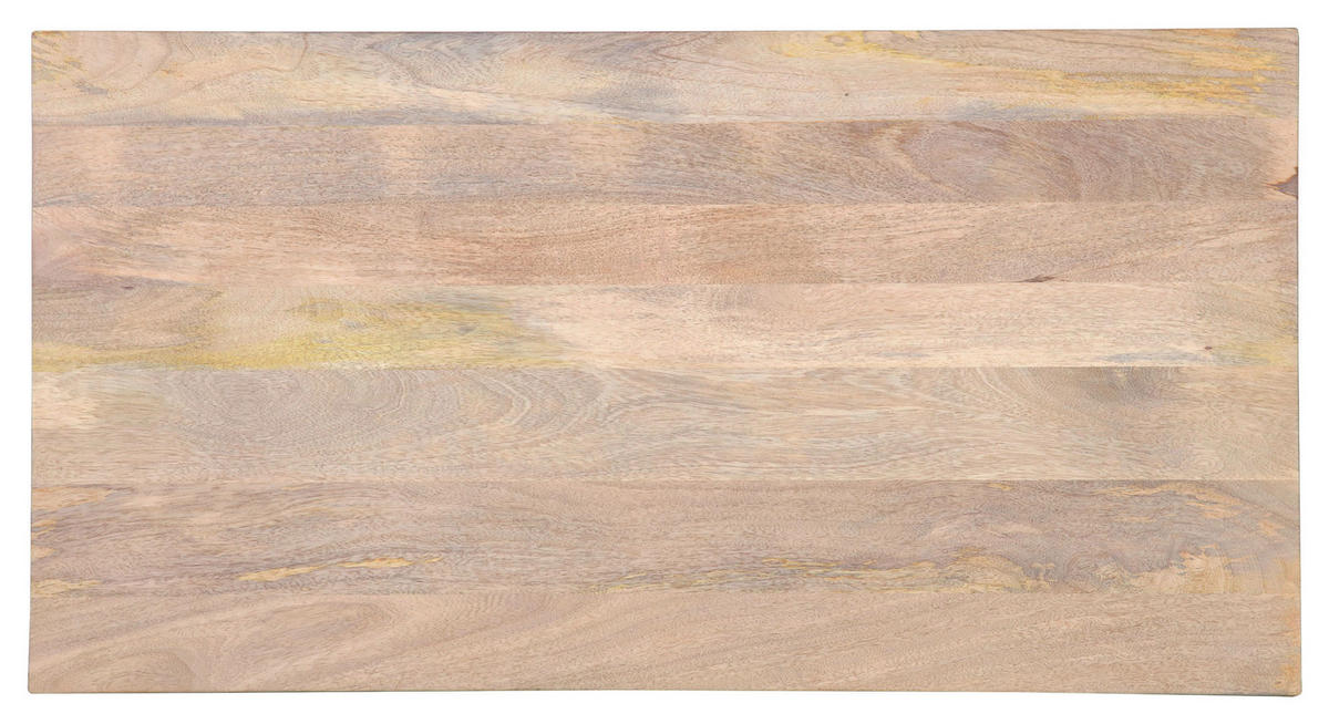 COUCHTISCH Mangoholz massiv 60/46/65 cm Naturfarben, Schwarz  - Schwarz/Naturfarben, Trend, Holz/Metall (60/46/65cm) - Livetastic