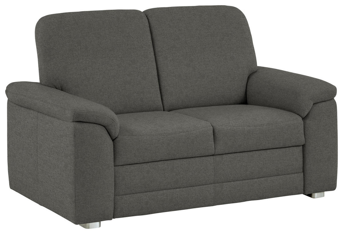 2-SITZER-SOFA Chenille Grau  - Alufarben/Grau, Konventionell, Textil/Metall (156/96/89cm) - Beldomo Comfort