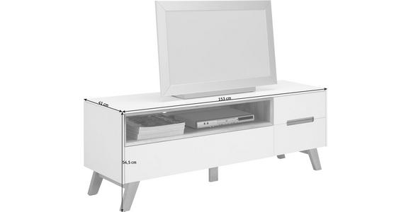 TV-ELEMENT 153/54,5/41 cm - Eichefarben/Weiß, Design, Holz/Holzwerkstoff (153/54,5/41cm) - Hom`in