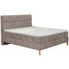 BOXSPRINGBETT 180/200 cm  in Taupe  - Taupe/Eichefarben, Konventionell, Holz/Textil (180/200cm) - Carryhome