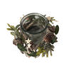 WINDLICHT Grün, Naturfarben 20/12 cm  - Naturfarben/Grün, LIFESTYLE, Glas/Naturmaterialien (20/12cm) - X-Mas