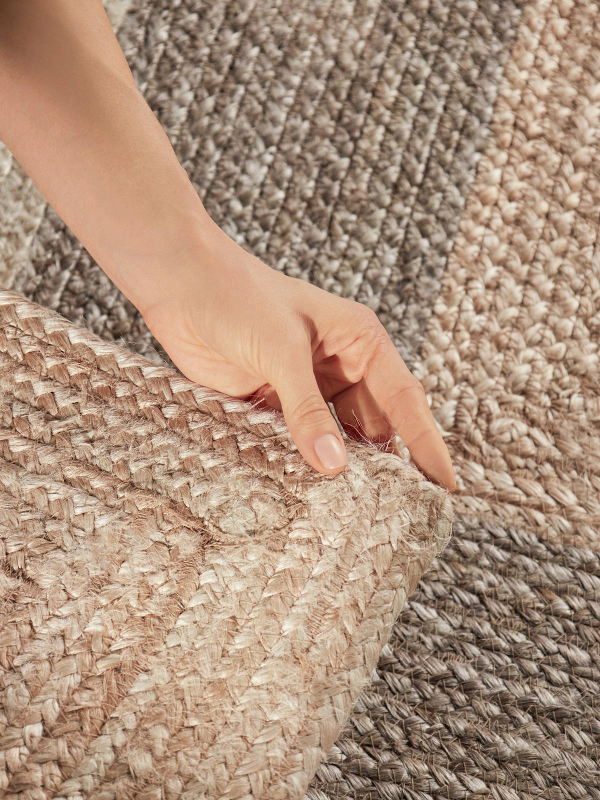 JUTETEPPICH 160/230 cm Juno Multicolor, Goldbraun rechteckig  - Goldbraun/Multicolor, Natur, Textil (160/230cm) - Hanse Home