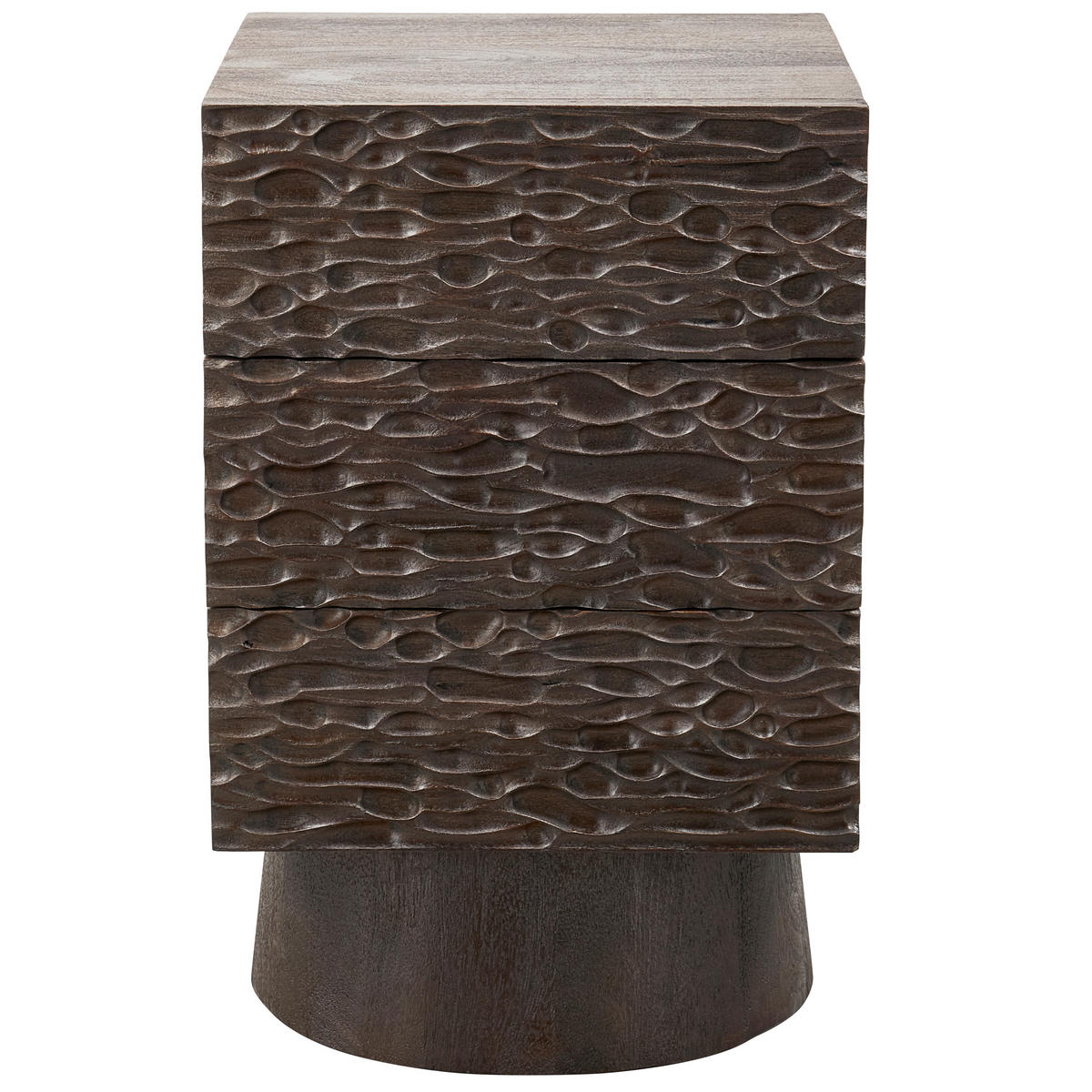 NACHTTISCH  in Mangoholz Walnussfarben  - Walnussfarben, Design, Holz (40/37/63,5cm) - Livetastic