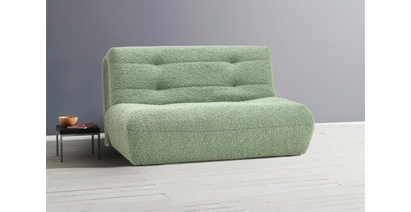 SCHLAFSOFA Teddystoff Grün  - Schwarz/Grün, KONVENTIONELL, Kunststoff/Textil (150/85/100cm) - Carryhome