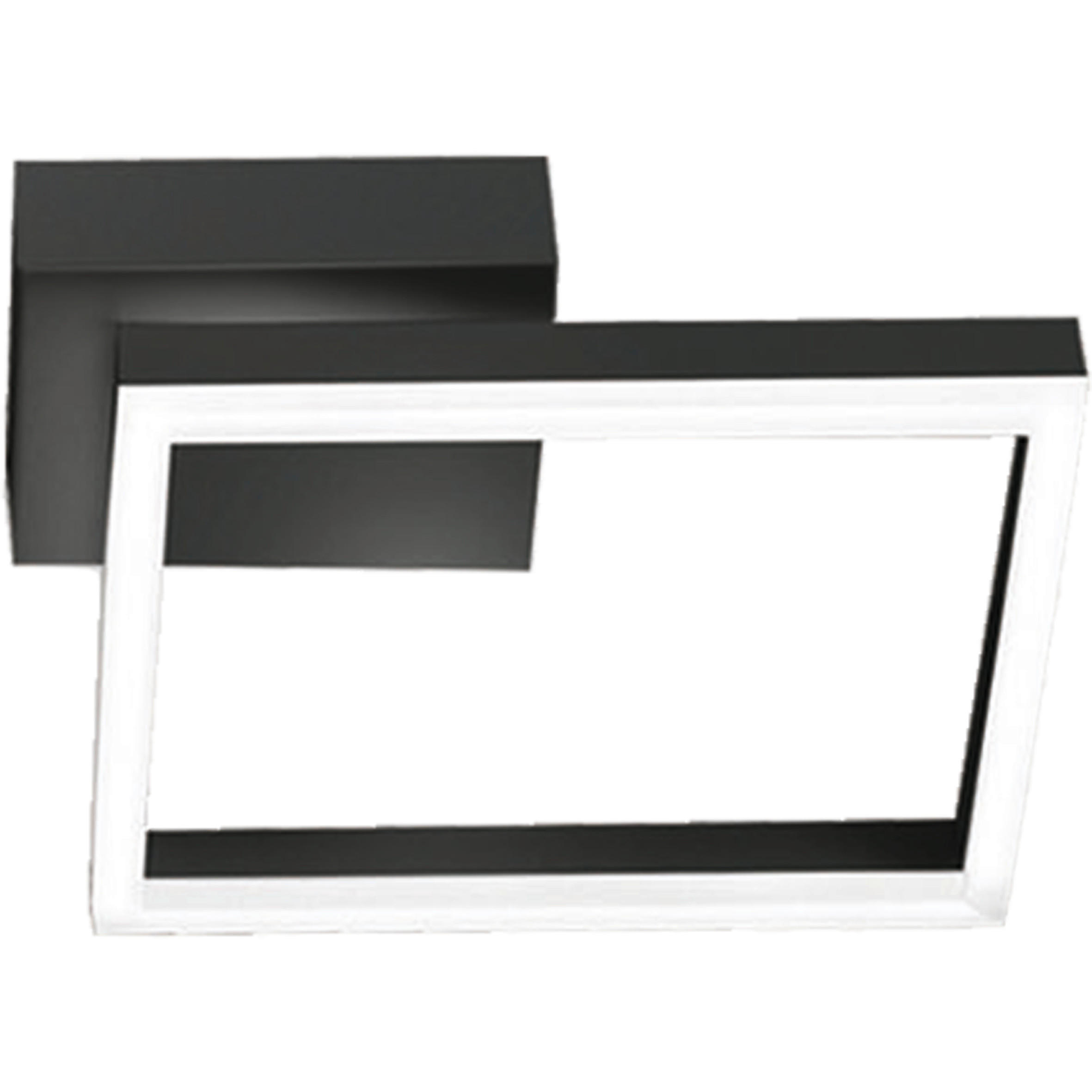 LED-WANDLEUCHTE Bard 30/30/5,5 cm   - Anthrazit, Design, Kunststoff/Metall (30/30/5,5cm) - Fabas Luce