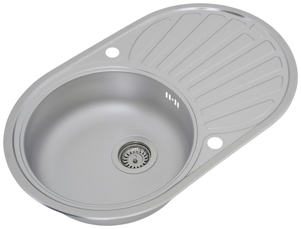 SPÜLE 1720CANSAS77X48  - Edelstahlfarben, Trend, Metall (77/20/48cm) - Respekta