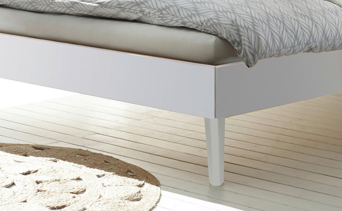BETT 140/200 cm  in Weiß  - Weiß, Design (140/200cm) - Hasena