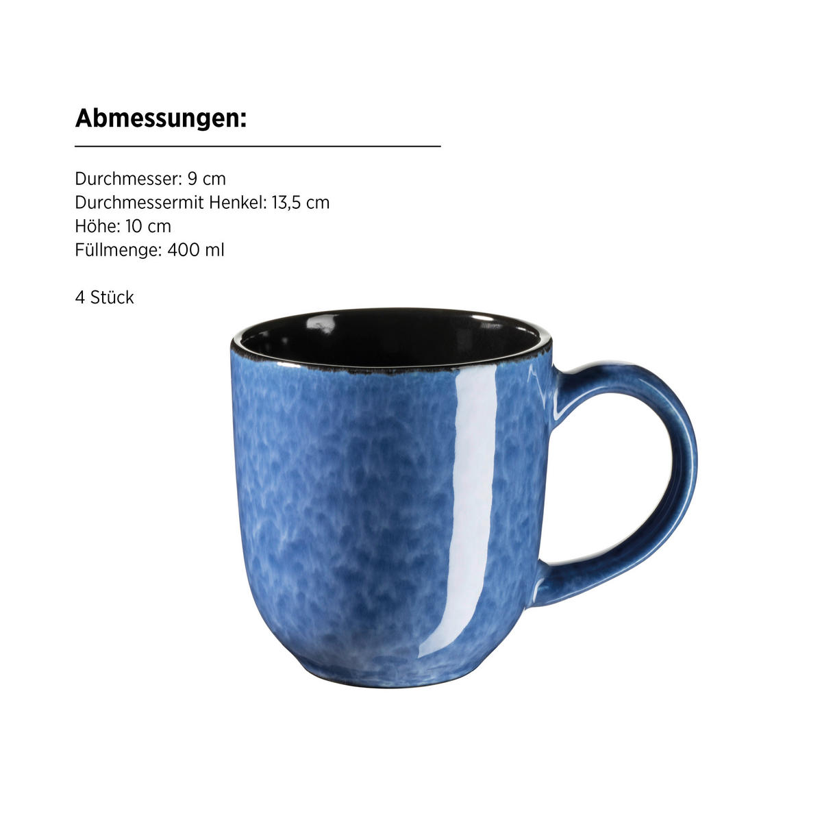 KOMBISERVICE Filippa 16-teilig  - Blau, Trend, Keramik - Mäser
