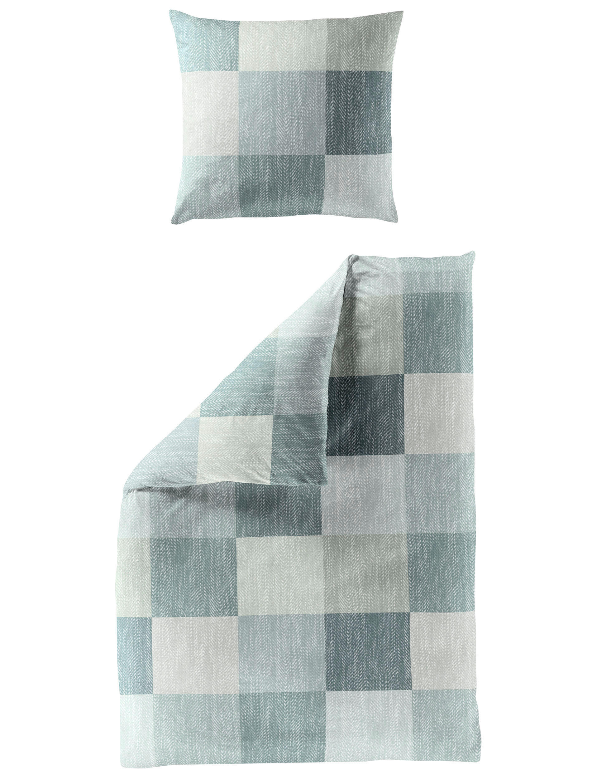 BETTWÄSCHE 2-teilig 135/200 cm  - Graugrün, Design, Textil (135/200cm) - Bierbaum