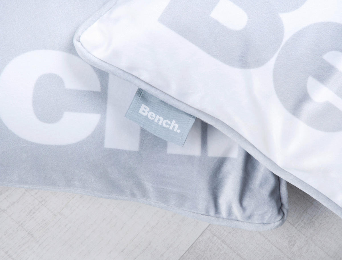 KISSENHÜLLE 50/50 cm  - Weiß/Grau, KONVENTIONELL, Textil (50/50cm) - Bench