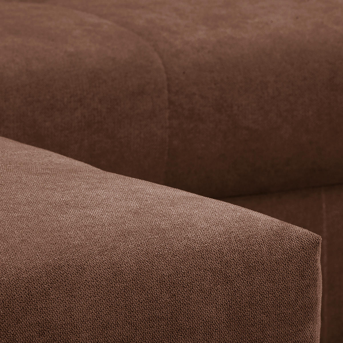 ECKSOFA Ariella in Mikrofaser Dunkelbraun  161/231 cm  - Dunkelbraun/Naturfarben, Design, Holz/Textil (161/231cm) - Livetastic