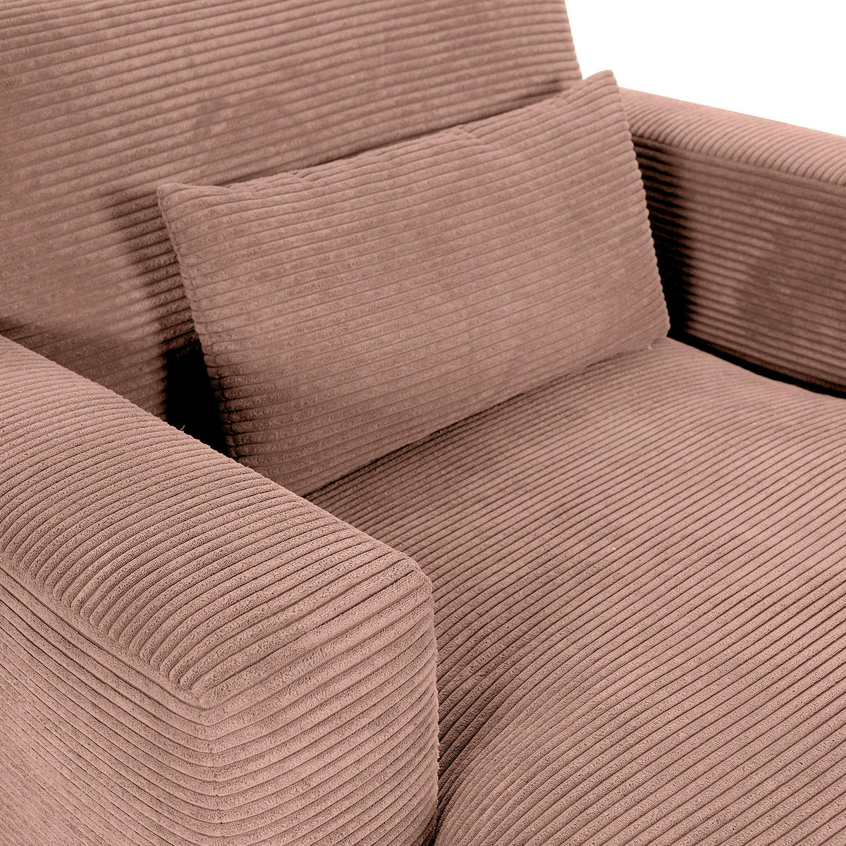 XXL-FÅTÖLJ i textil gammelrosa  - svart/gammelrosa, Romantik / Lanthus, textil/plast (120/67/140cm) - MID.YOU