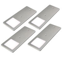 UNTERBAULEUCHTEN-SET - Edelstahlfarben/Alufarben, Basics, Kunststoff/Metall (19/7/0,5cm) - HKT