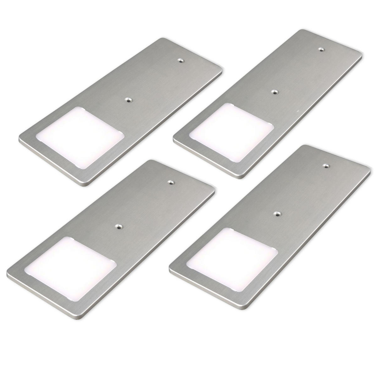 UNTERBAULEUCHTEN-SET - Edelstahlfarben/Alufarben, Basics, Kunststoff/Metall (19/7/0,5cm) - HKT