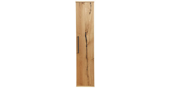 HOCHSCHRANK 35/162,5/37 cm  - Eichefarben/Anthrazit, Design, Glas/Holz (35/162,5/37cm) - Dieter Knoll