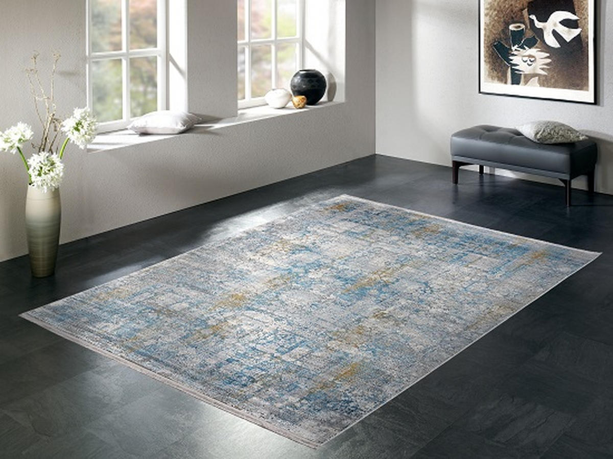 WEBTEPPICH 240/340 cm Sinfonia Blau, Grau  - Blau/Grau, Design, Textil (240/340cm) - Musterring