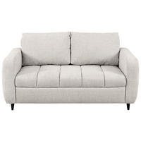 2-SITZER-SOFA Flachgewebe Hellgrau  - Hellgrau/Schwarz, MODERN, Holz/Textil (167/88/101cm) - Lomoco