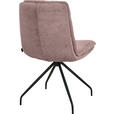 STUHL - Altrosa/Schwarz, Design, Textil/Metall (49/90/68cm) - Johann Jakob
