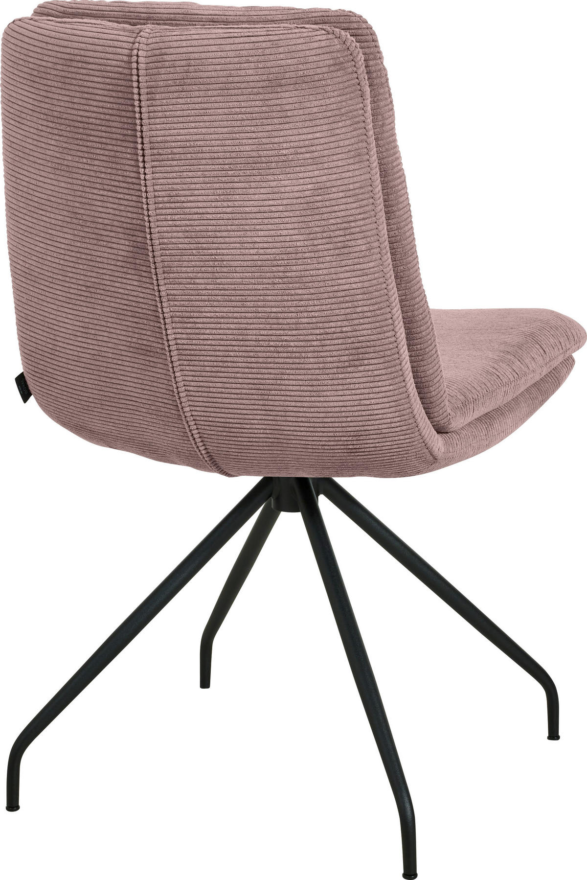 STUHL  in Cord  - Altrosa/Schwarz, Design, Textil/Metall (49/90/68cm) - Johann Jakob