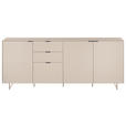 SIDEBOARD Schwarz, Kaschmir  220/89/38 cm  - Kaschmir/Schwarz, MODERN, Holzwerkstoff/Metall (220/89/38cm) - Carryhome