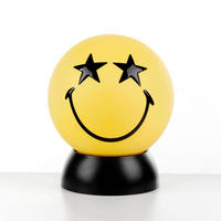 KINDERTISCHLEUCHTE 2001 SMILEY 15/15/20 cm  - Hellgelb/Schwarz, Basics, Kunststoff (15/15/20cm)