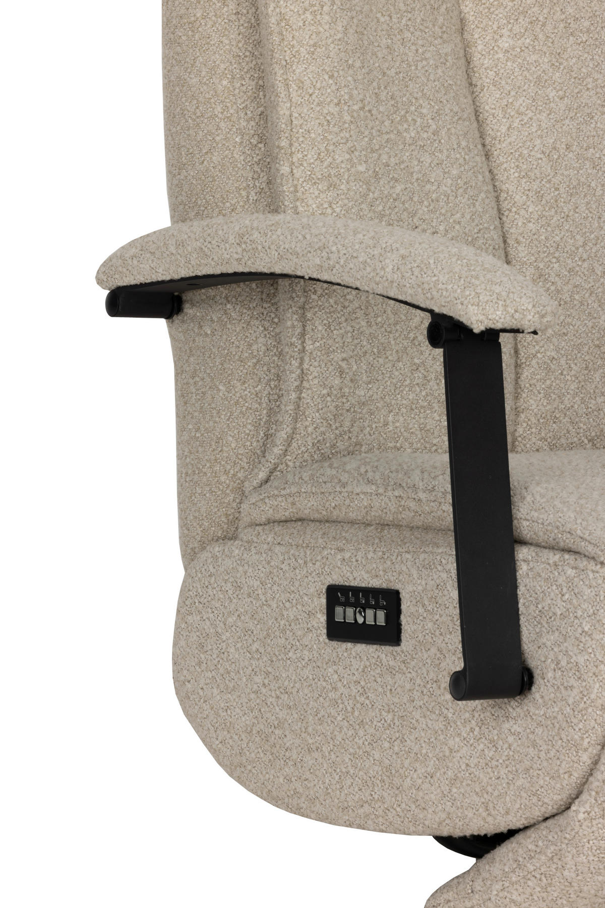 RELAXSESSEL Webstoff    - Schwarz/Naturfarben, Design, Holz/Textil (67/114/84cm) - Livetastic