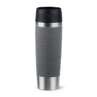 THERMOBECHER TRAVEL MUG 0,5 L  - Grau, Basics, Kunststoff/Metall (0,5l) - Emsa