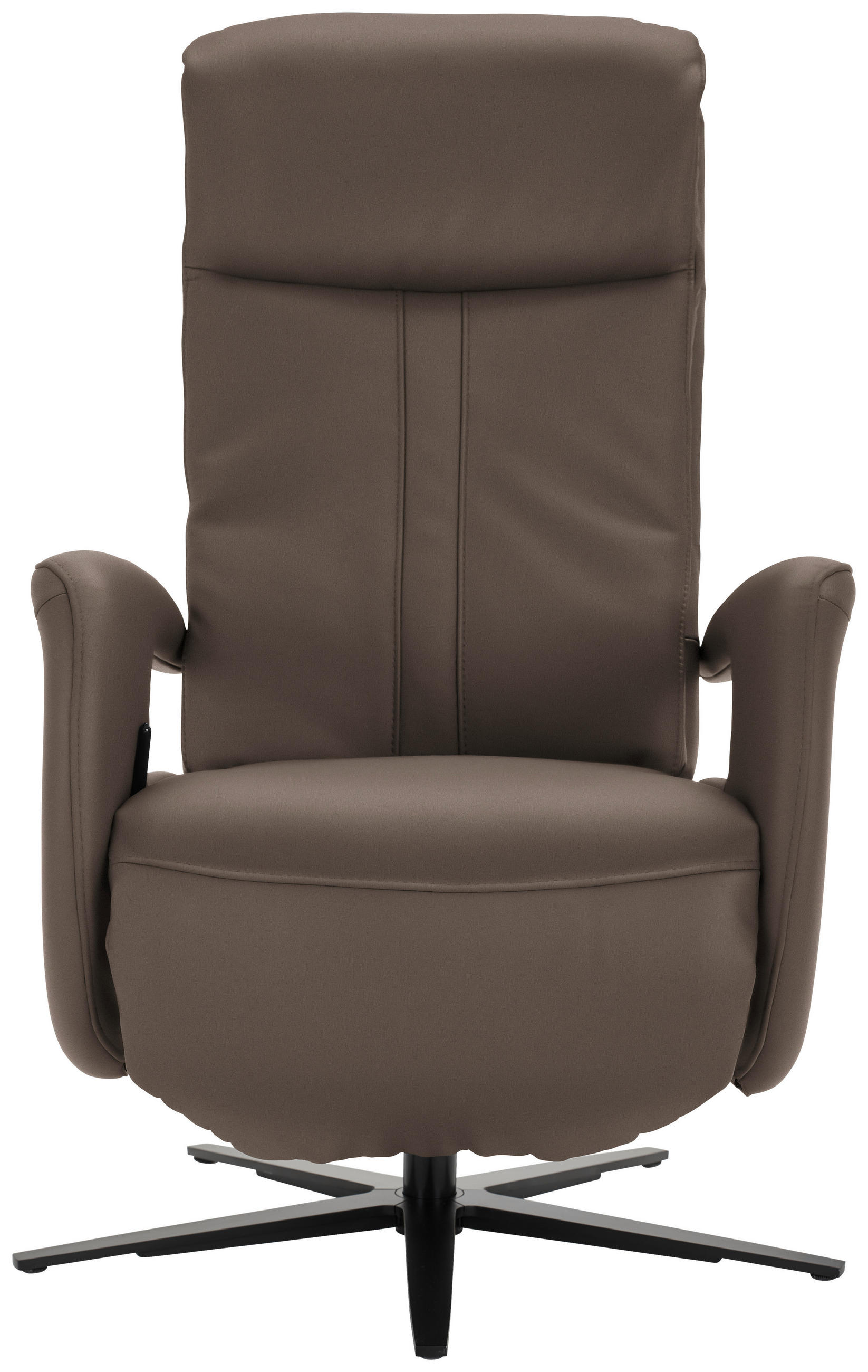 RELAXSESSEL in Leder Dunkelbraun  - Dunkelbraun/Schwarz, Design, Leder/Metall (71/112/83cm) - Dieter Knoll