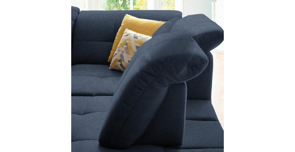 ECKSOFA in Chenille Dunkelblau 310/240 cm - Schwarz/Dunkelblau, Design, Textil/Metall (310/240cm) - Xora