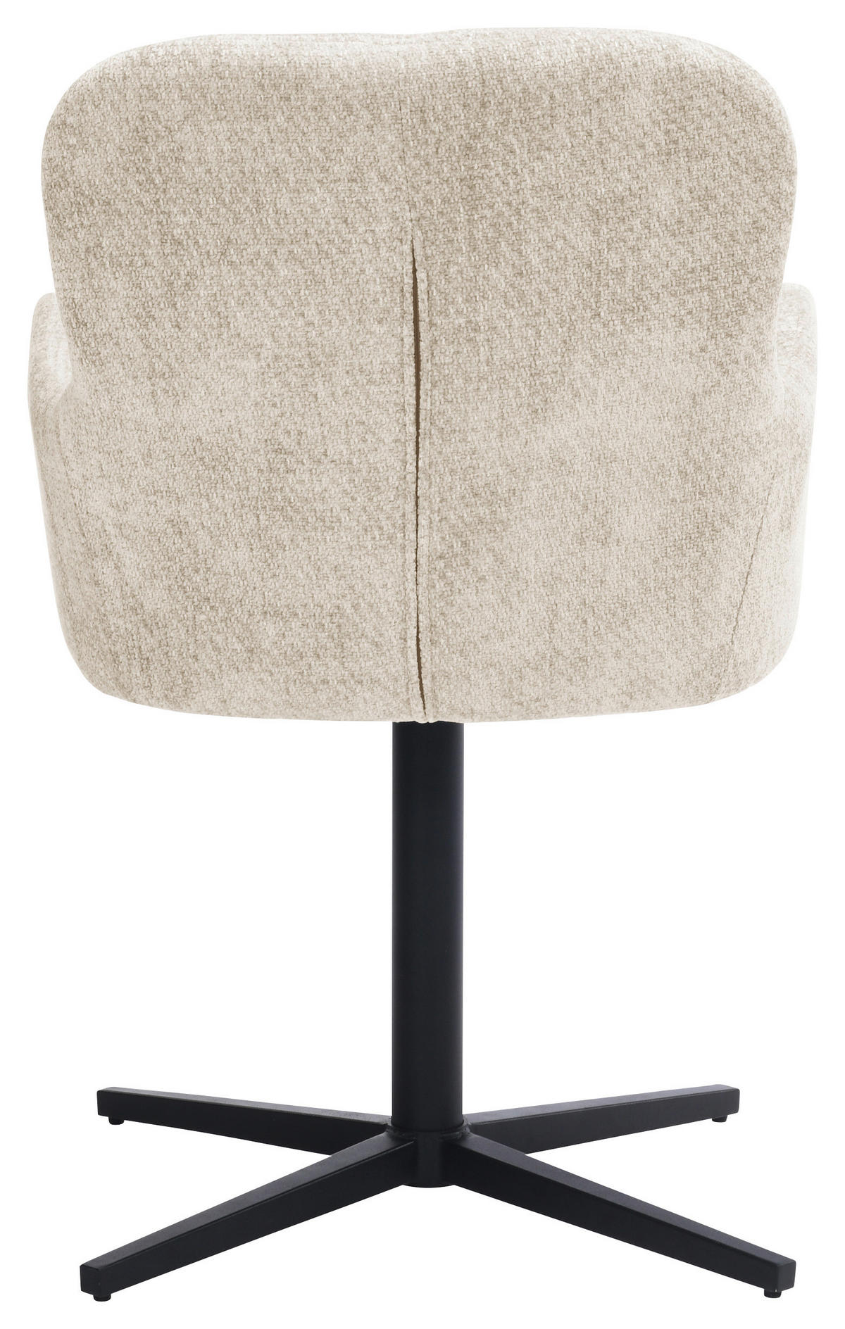 ARMLEHNSTUHL  in Eisen Chenille  - Beige/Schwarz, MODERN, Holz/Textil (57/85/63cm) - Livetastic