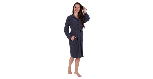 BADEMANTEL S Unisex  - Anthrazit, KONVENTIONELL, Textil (Snull) - Esposa