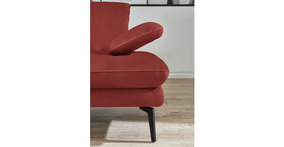3-SITZER-SOFA in Velours Koralle - Koralle/Beige, Design, Textil/Metall (222/89/104cm) - Dieter Knoll