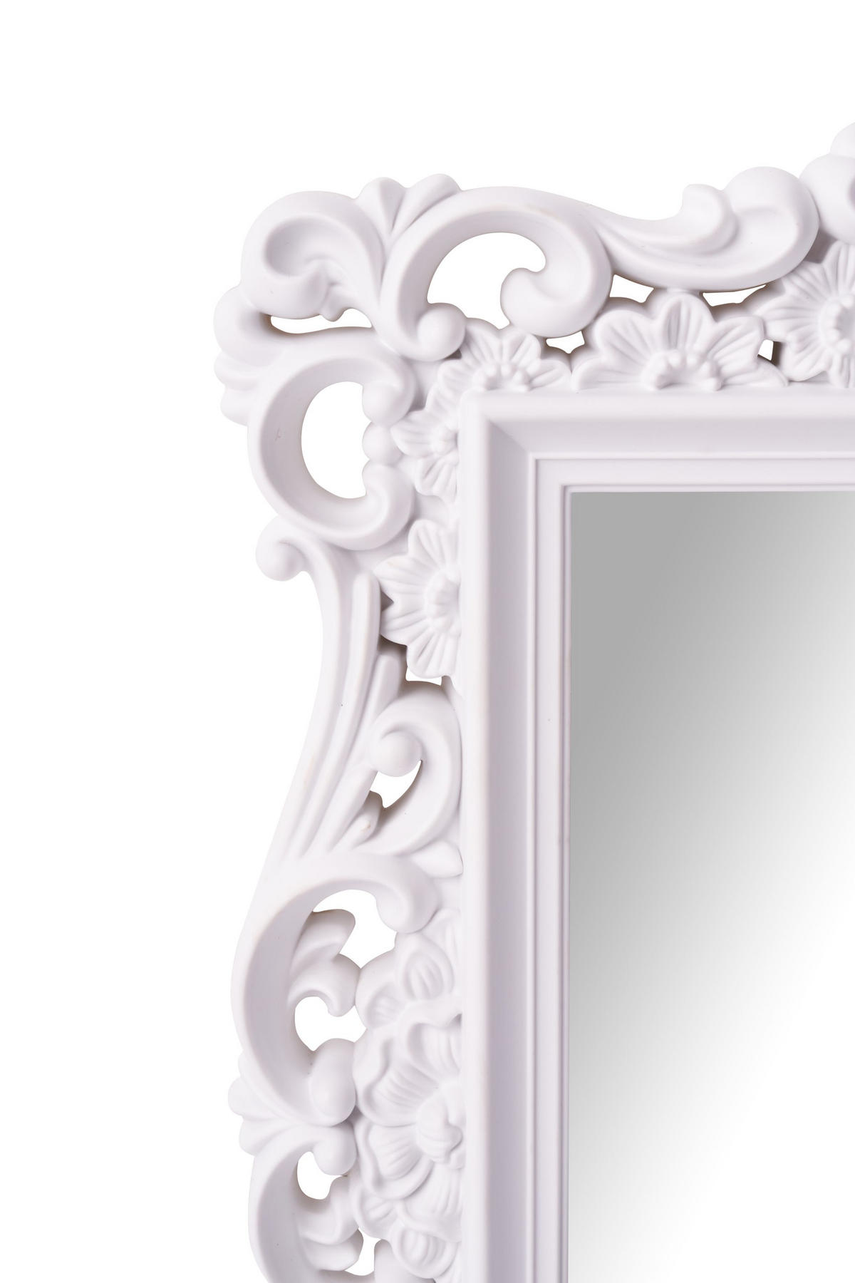 OGLEDALO ZIDNO  40,5/50/4 cm     - bijela, Design, plastika (40,5/50/4cm)