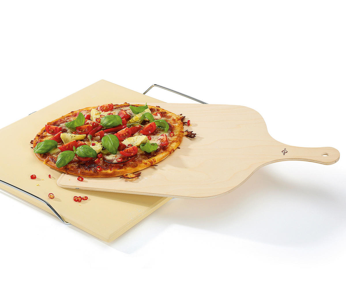 PIZZASCHAUFEL   - Birkefarben/Braun, Basics, Holz (41,5/29/0,5cm) - KÜCHENPROFI