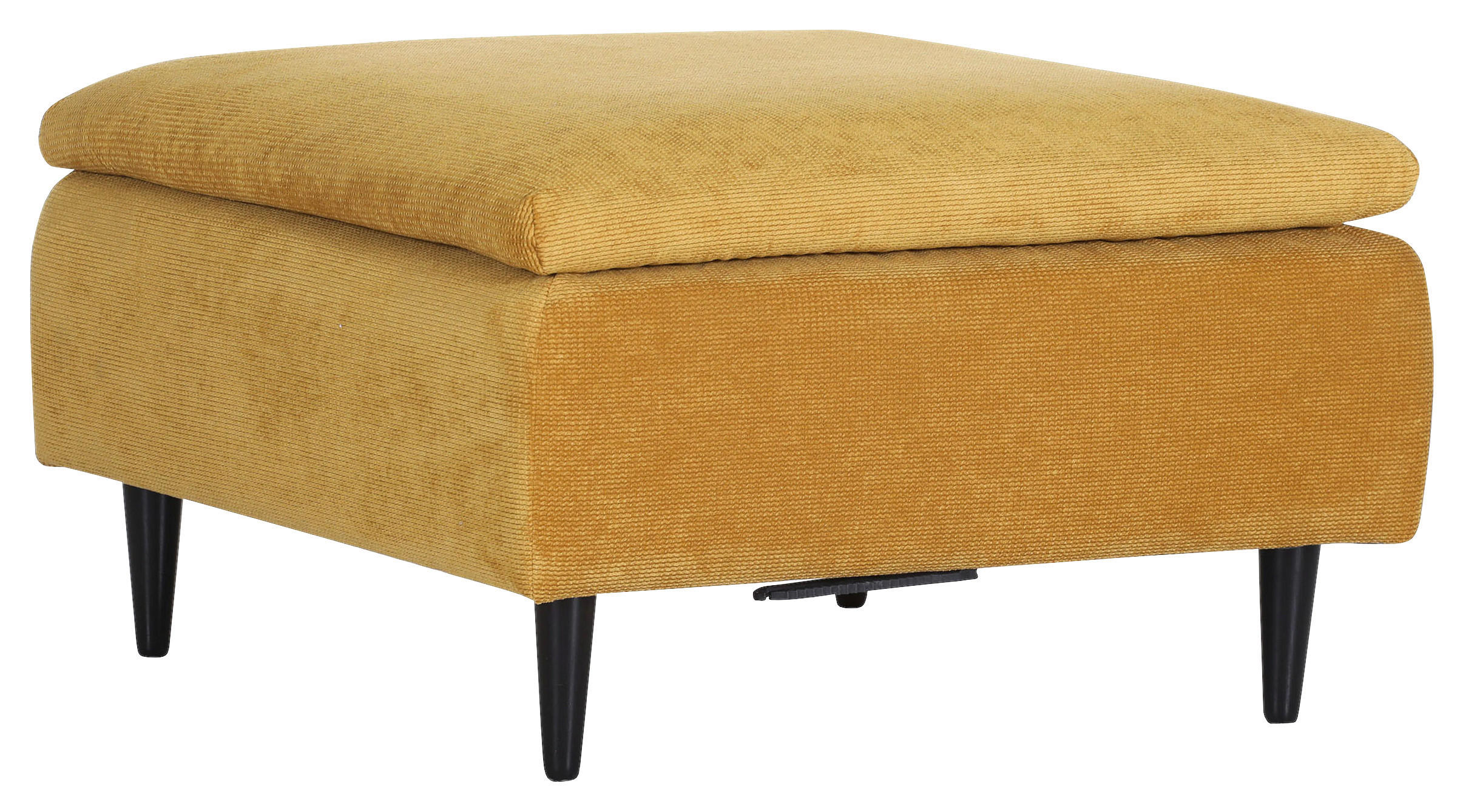 HOCKER in Textil Senfgelb  - Senfgelb/Schwarz, KONVENTIONELL, Holz/Textil (75/45/75cm) - MID.YOU