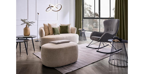 2-SITZER-SOFA  in Chenille Beige  - Dunkelgrün/Beige, MODERN, Kunststoff/Textil (177/86/105cm) - Hom`in