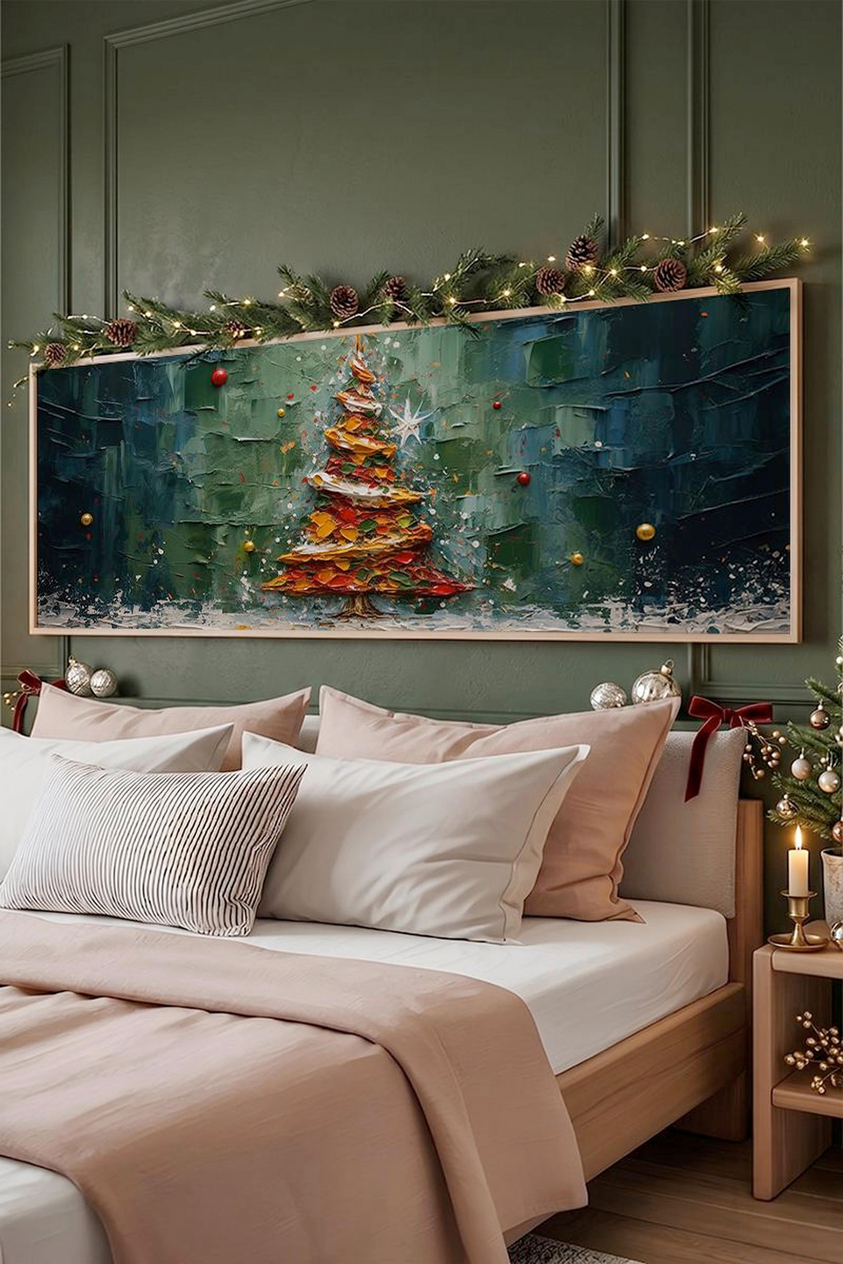 LEINWANDBILD Multicolor 120/50 cm  - Beige/Multicolor, Basics, Holz (120/50cm) - X-Mas