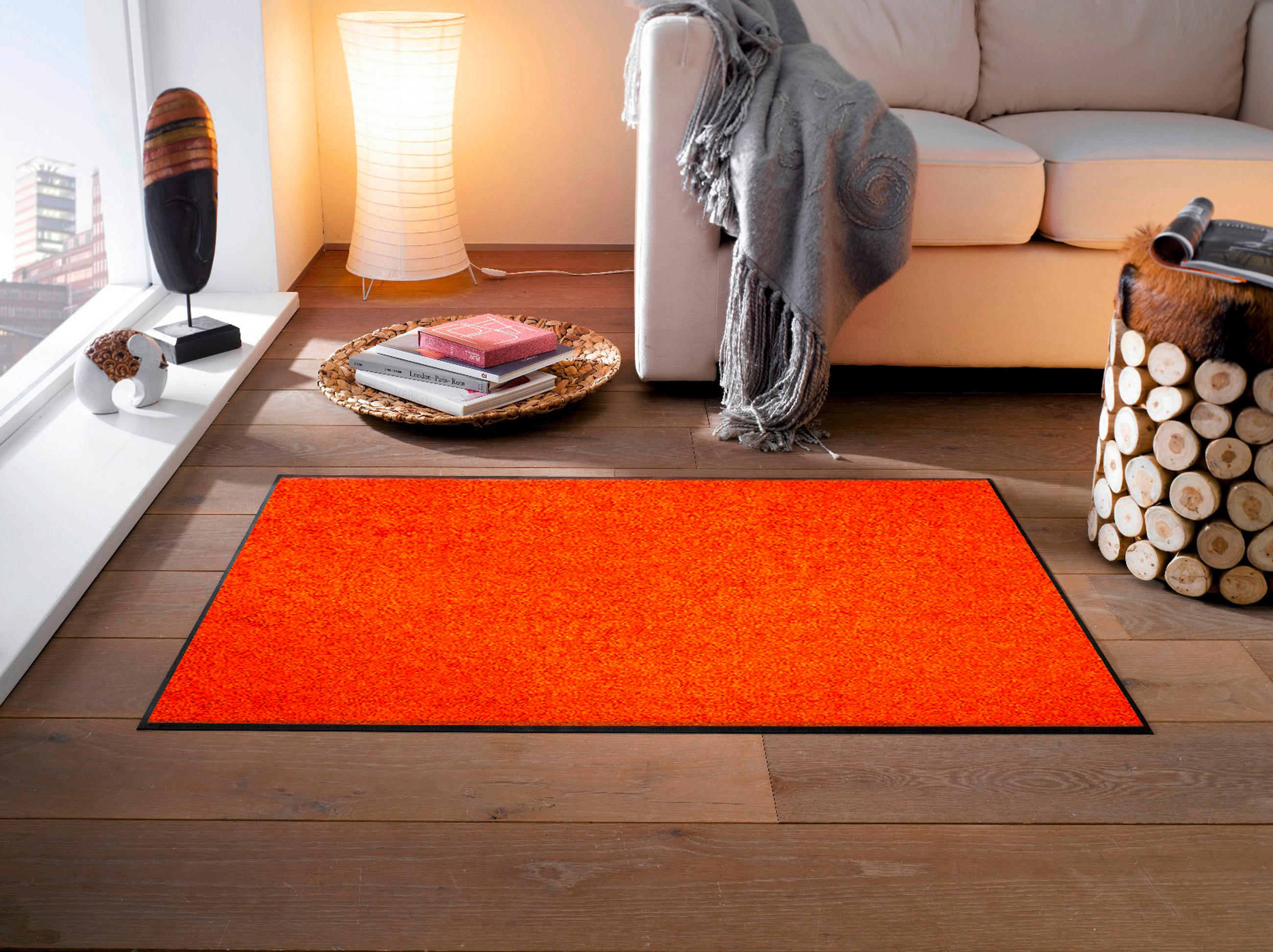 KÜCHENTEPPICH 75/120 cm Burnt Orange Orange  - Orange, KONVENTIONELL, Kunststoff (75/120cm) - wash+dry